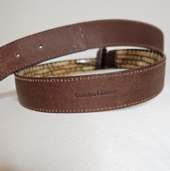 Tommy Bahama Leather Woven Belt - Picture 8 of 9